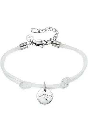 KangaROOS Edelstahlarmband Schmuck Geschenk, Armkette Känguru Anhänger - Nylonband