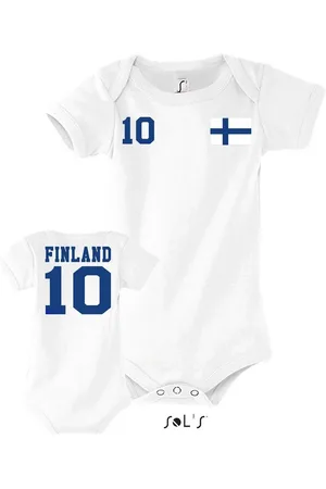 Blondie & Brownie Strampler Kinder Baby Finnland Skandinavien Sport Trikot Fußball Meister Europa - Verkäufer: Hubihu