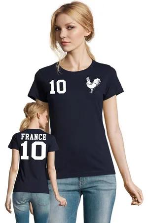 Blondie & Brownie T-Shirt Damen Frankreich France Sport Trikot Fußball Weltmeister EM - Verkäufer: Hubihu