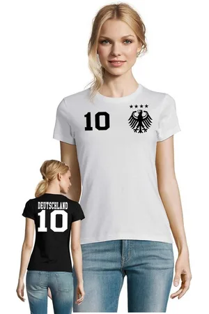 Blondie & Brownie T-Shirt Damen Deutschland Germany Sport Trikot Fußball Weltmeister WM EM - Verkäufer: Hubihu