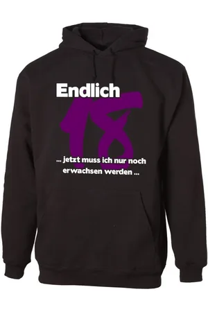 G-graphics Hoodie Endlich 18 ...jetzt muss ich nur noch erwachsen werden! Unisex mit trendigem Frontprint mit Spruch zum 18. Geburtstag - Verkäufer: