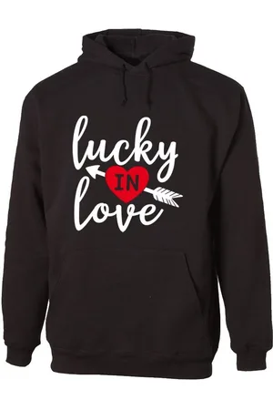 G-graphics Hoodie Lucky in love Unisex mit trendigem Frontprint mit Spruch zum Valentinstag - Verkäufer: