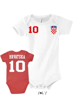 Blondie & Brownie Strampler Kinder Baby Kroatien Hrvatska Sport Trikot Fußball Weltmeister WM EM - Verkäufer: Hubihu