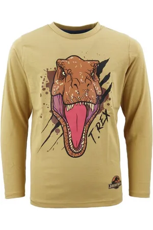 Jurassic World Langarmshirt Velociraptor oder T-Rex Jungen Kinder Shirt Gr. 104 bis 128, Baumwolle - Verkäufer: WS-Trend