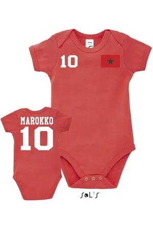 Blondie & Brownie Strampler Kinder Baby Marokko Morocco Sport Trikot Fußball Meister WM Afrika Cup - Verkäufer: Hubihu