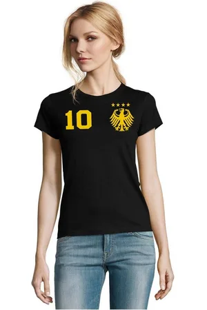 Blondie & Brownie T-Shirt Damen Deutschland Germany Sport Trikot Fußball Weltmeister WM EM - Verkäufer: Hubihu