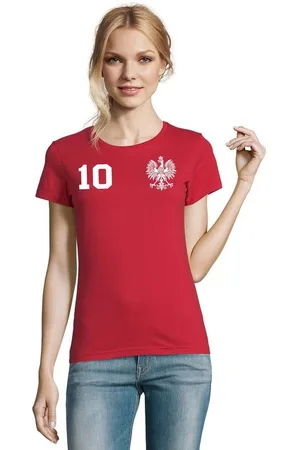 Blondie & Brownie T-Shirt Damen Polen Polska Sport Trikot Fußball Weltmeister Meister WM EM - Verkäufer: Hubihu