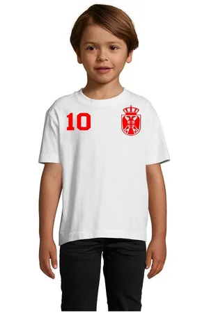Blondie & Brownie T-Shirt Kinder Serbien Serbia Sport Trikot Fußball Weltmeister WM Europa EM - Verkäufer: Hubihu