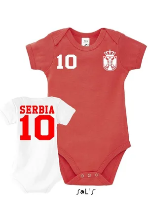 Blondie & Brownie Strampler Kinder Baby Serbien Serbia Sport Trikot Fußball Meister WM Europa EM - Verkäufer: Hubihu