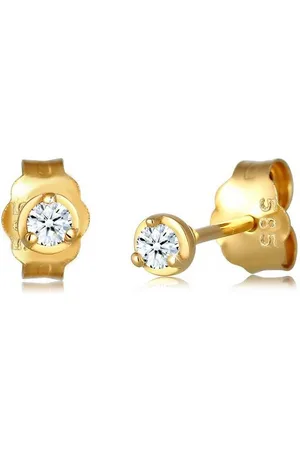 Elli DIAMONDS Paar Ohrstecker Ohrstecker Diamant Weiß Brillantschliff (0.06 ct) 585 Gelbgold