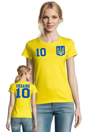 Blondie & Brownie T-Shirt Damen Ukraine Ukraina Sport Trikot Fußball Meister WM EM - Verkäufer: Hubihu