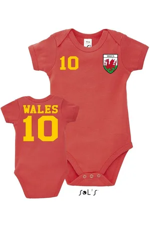 Blondie & Brownie Strampler Wales Kinder Baby England United Kingdom EM Sport Trikot Fußball - Verkäufer: Hubihu
