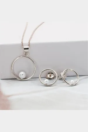 Impala Ohrring und Ketten Set Set Circle 925 Silber - Verkäufer: Silberschmuck