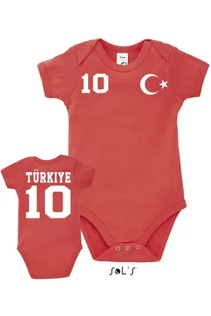 Blondie & Brownie Strampler Kinder Baby Türkei Türkiye Turkey Sport Trikot Fußball Meister WM EM - Verkäufer: Hubihu