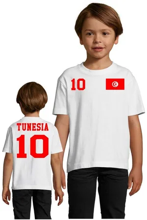 Blondie & Brownie T-Shirt Kinder Tunesien Tunesia Sport Trikot Fußball Meister WM Afrika Cup - Verkäufer: Hubihu
