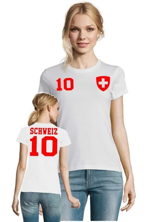 Blondie & Brownie T-Shirt Damen Schweiz Swiss Sport Trikot Fußball Meister WM Europa EM - Verkäufer: Hubihu