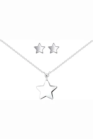 ALEXANDER YORK Schmuckset STERNE, 4-tlg. (Kette mit Anhänger, Ohrstecker), 925 Sterling Silber - Verkäufer: