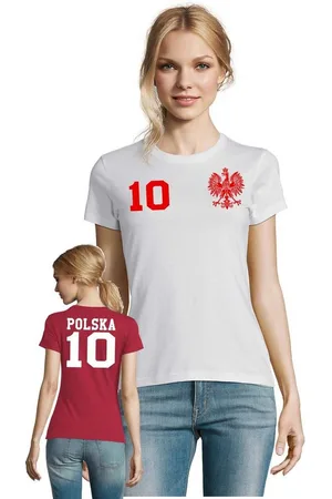 Blondie & Brownie T-Shirt Damen Polen Polska Sport Trikot Fußball Weltmeister Meister WM EM - Verkäufer: Hubihu
