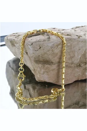 HOPLO Goldarmband Ankerkette diamantiert Länge 21cm - Breite 3,0mm - 585-14 Karat Gold - Verkäufer: Holzenplotz