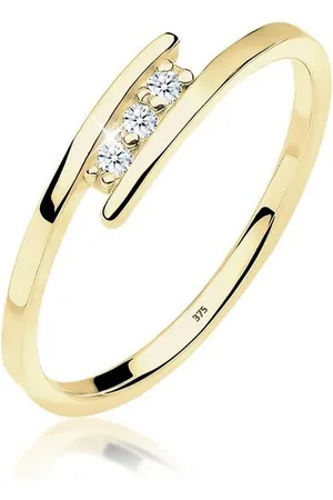 Elli DIAMONDS Verlobungsring Verlobungsring Diamant Weiß Brillantschliff (0.045 ct) 375 Gelbgold - Verkäufer: JULIE & GRACE GmbH