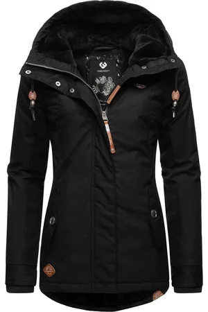 Ragwear Winterjacke Monade Damen Winterparka mit Kapuze und m. Fleece gefüttert