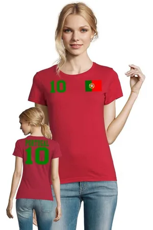 Blondie & Brownie T-Shirt Damen Portugal Sport Trikot Fußball Weltmeister WM Europa EM - Verkäufer: Hubihu
