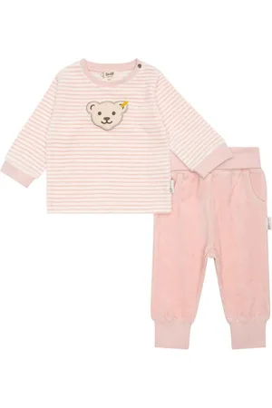 Steiff Hausanzug Set Hose + Sweatshirt GOTS Baby Wellness gestreift - Verkäufer: