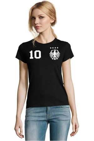 Blondie & Brownie T-Shirt Damen Deutschland Germany Sport Trikot Fußball Weltmeister WM EM - Verkäufer: Hubihu