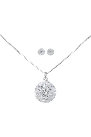 ALEXANDER YORK Schmuckset BALL KRISTALL, 4-tlg. (Kette mit Anhänger, Ohrstecker), 925 Sterling Silber - Verkäufer: