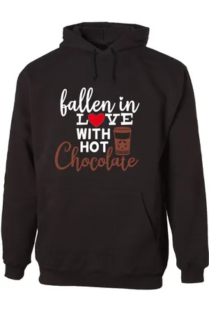 G-graphics Hoodie Fallen in love with hot chocolate Unisex mit trendigem Frontprint mit Spruch zum Valentinstag - Verkäufer: