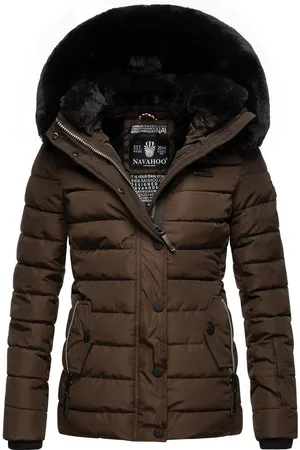 Navahoo Steppjacke Milianaa Edle Winterjacke mit weicher Kunstfell-Kapuze