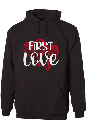 G-graphics Hoodie First love Unisex mit trendigem Frontprint mit Spruch zum Valentinstag - Verkäufer: