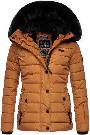 Navahoo Steppjacke Milianaa Edle Winterjacke mit weicher Kunstfell-Kapuze