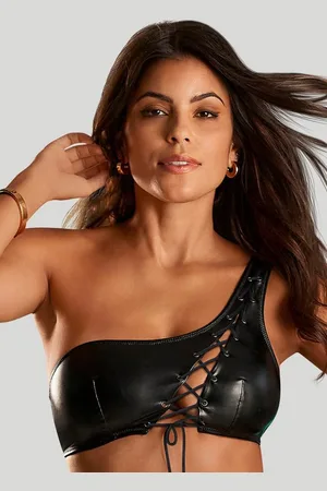 Jette Joop Bralette-BH aus weichem Material in Leder-Optik, sexy Dessous, Reizwäsche