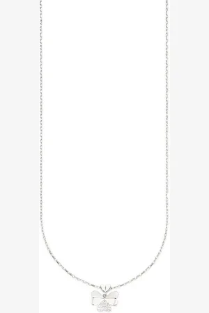 KangaROOS Kette mit Anhänger Schmuck Geschenk Silber 925 Halsschmuck Halskette Ankerkette Klee