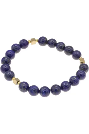 Bella Carina Perlenarmband Armband mit Lapislazuli und goldfarbenen Hämatit Würfeln, mit hochwertigem Lapislazuli - Verkäufer: