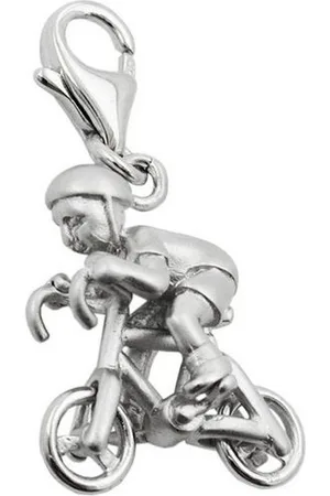 GALLAY Charm-Einhänger 17x14x7mm Charm Fahrradfahrer rhodiniert Silber 925 - Verkäufer: Cats Collection