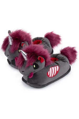 corimori Gruselige weiche Zombie Einhorn Pantoffeln Plüsch Hausschuhe (Packung) EU Einheitsgröße 25-33,5 Zombie Einhorn Doomy, Kinder Jungen Mädchen - Verkäufer: GmbH