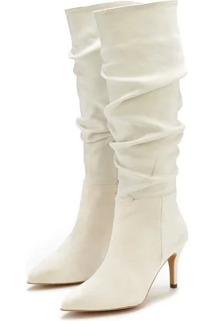 Lascana Reißverschlussstiefel mit modischer Raffung, Langschaft, High-Heel Stiefelette,Slouchy Boots