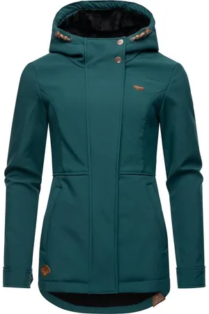 Ragwear Softshelljacke Yba sportliche Damen Outdoorjacke mit Kapuze