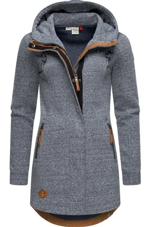 Ragwear Sweatjacke Letty Intl. Sportliche Kapuzenjacke mit Kunstleder-Elementen