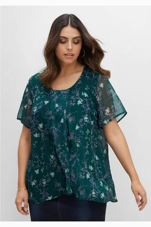 Sheego T-Shirt Große Größen in leichter Chiffonqualität, blickdichtes Untershirt