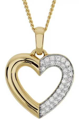 Orolino Kette mit Anhänger Gold 585 Herz-Anhänger mit 31 Brillanten zus. 0,25ct.