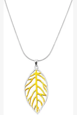 ALEXANDER YORK Kette und Anhänger Set LEAF in Gold, 2-tlg., 925 Sterling Silber - Verkäufer: