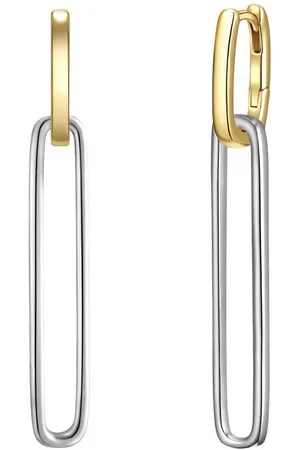 Glanzstücke Paar Creolen silber/gelbgold, Creolen Sterling Silber bi-color - Verkäufer: Juvalia