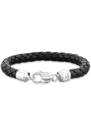Kuzzoi Lederarmband Herren Echtleder Geflochten Karabiner 925 Silber - Verkäufer: JULIE & GRACE GmbH