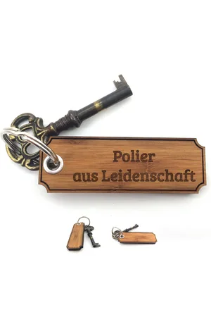 Mr. & Mrs. Panda Schlüsselanhänger Polier - Bambus - Geschenk, Abschied, Schlüsselanhänger, Gravur, Stud (1-tlg), Individuelles Design - Verkäufer: