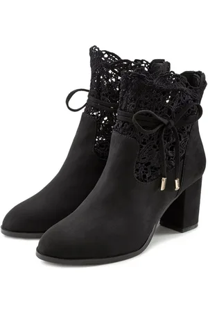 Lascana High-Heel-Stiefelette mit modischer Spitze und bequemen Blockabsatz, Ankle Boot, Stiefel