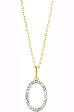 ELLEN K. Kette mit Anhänger Silber 925 vergoldet mit 40x Diamant zus. 0,11ct.