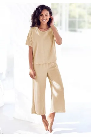 VIVANCE DREAMS Pyjama (2 tlg) in weicher Ripp-Qualität